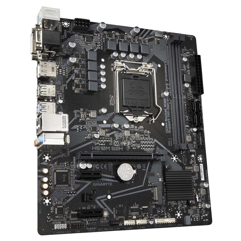 Bekijk afbeelding 2 van Gigabyte 1200 H510M S2H - M.2/DP/HDMI/DVI/VGA/µATX